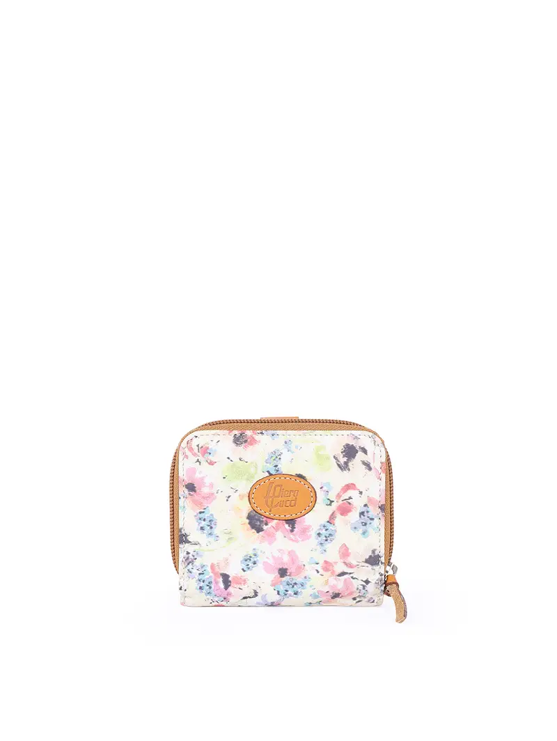 Portafoglio Zip Around Tabacco Marrone