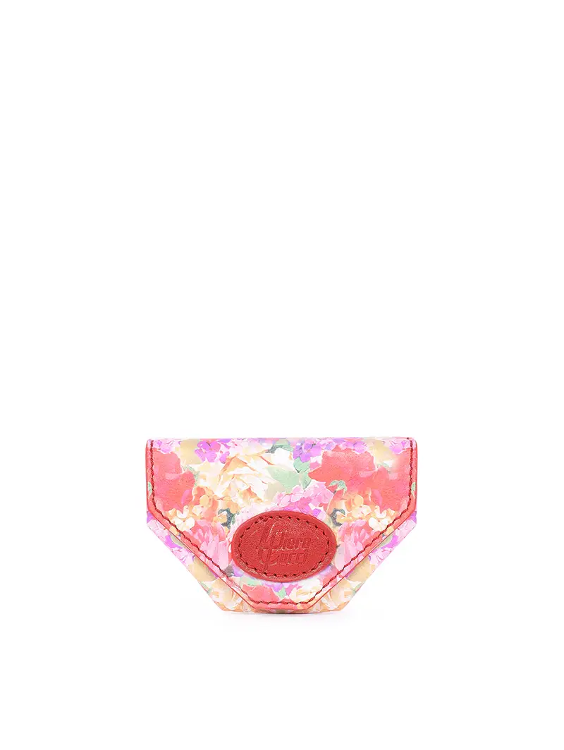 Triangolo Porta Monete In Pelle Da Donna Rosso