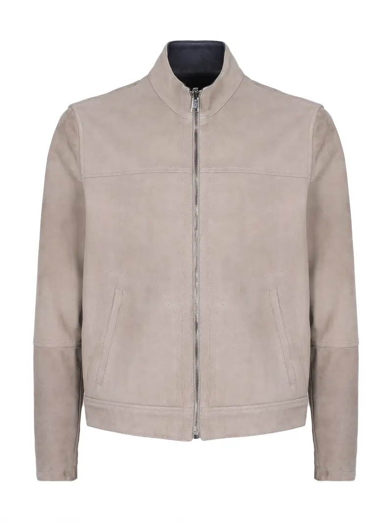 Giacca Classica Tortora Da Uomo Reversibile Beige Eu