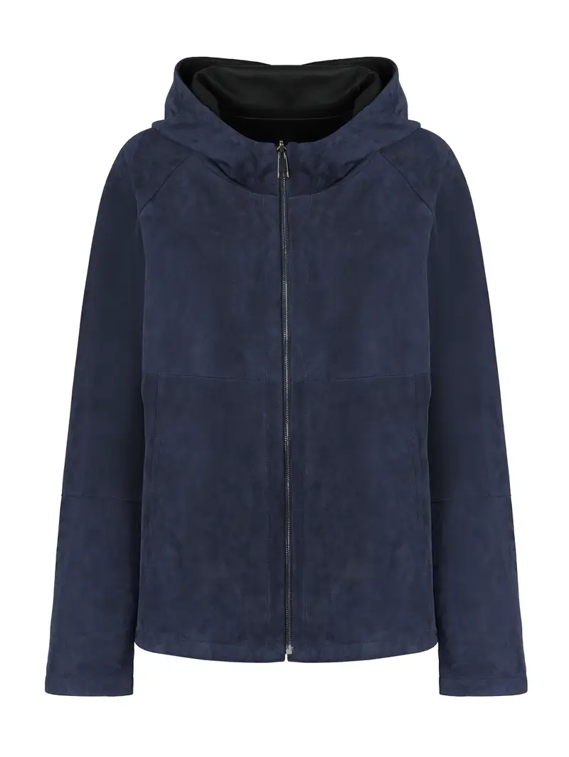 Giacca Con Cappuccio Da Donna Reversibile Blu Eu