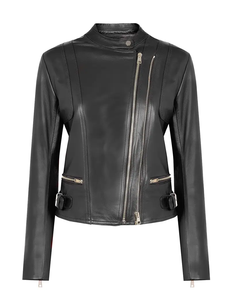 Giacca Corta Con Doppia Cerniera Nero Eu