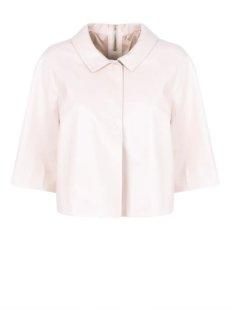 Mantella Crop-top Con Zip Cipria Rosa Eu