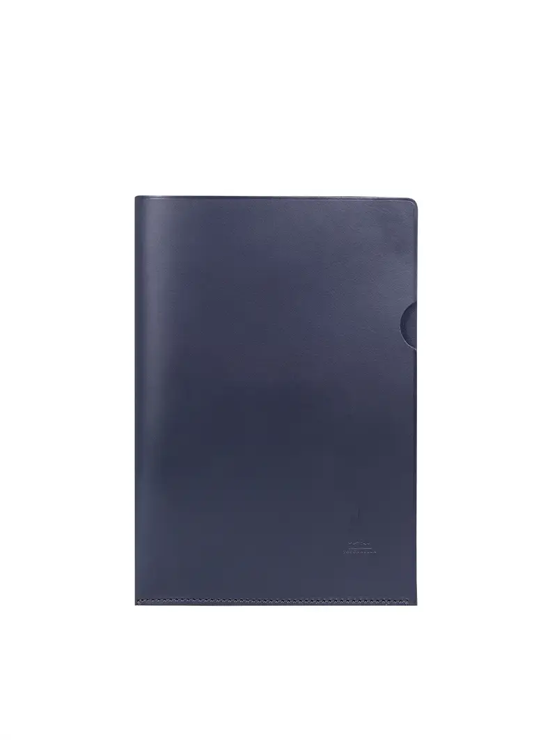 Porta Documenti A4 In Cuoio Blu