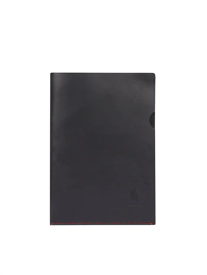 Porta Documenti A4 In Cuoio Nero