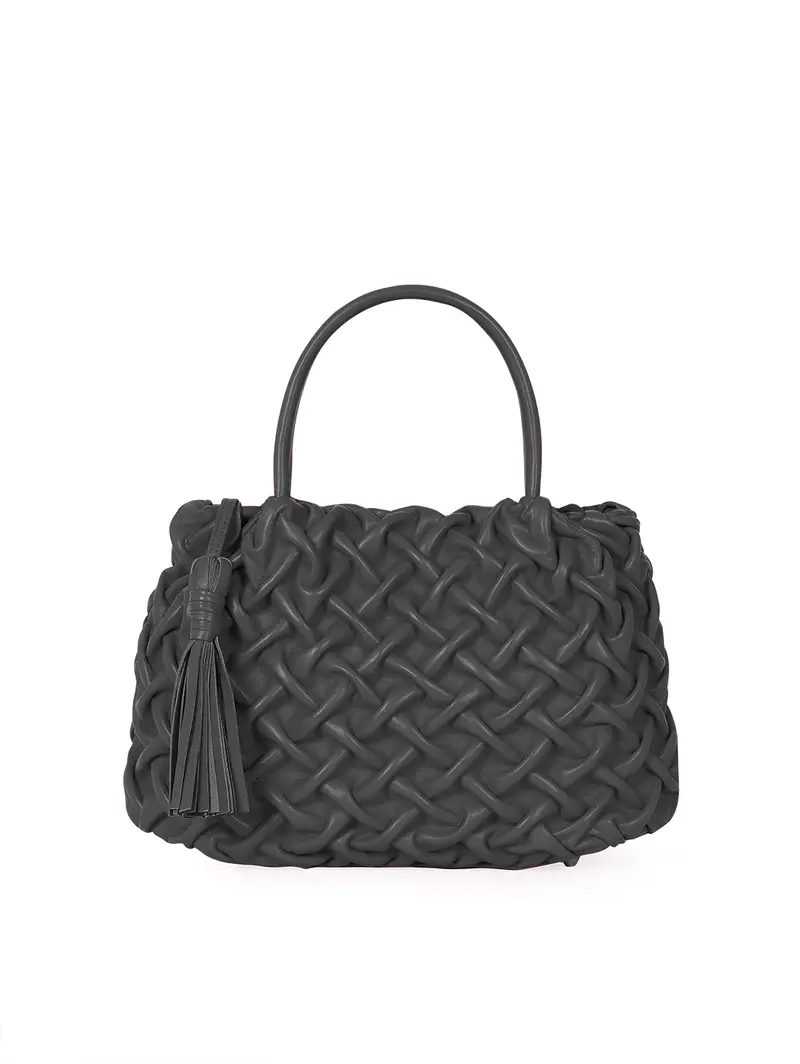 Borsetta Mano Plissettata Nero