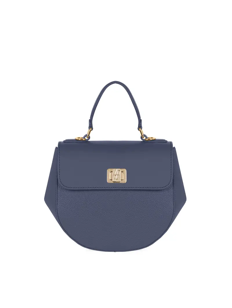 Borsa Mano Tracolla In Pelle Blu - Bice