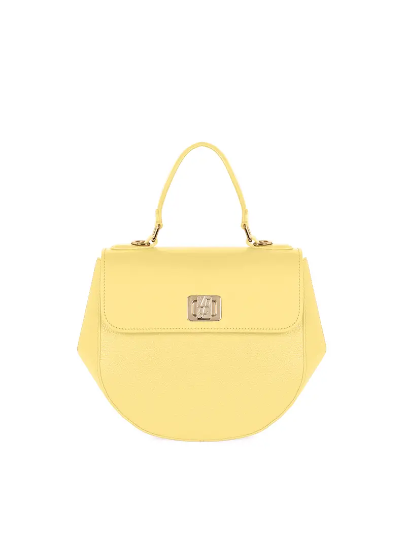 Borsa Mano Tracolla In Pelle Limone - Bice Giallo