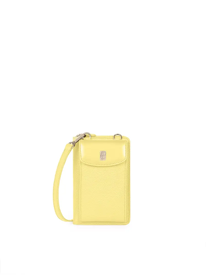 Porta Cellulare Portafoglio Borsetta Giallo