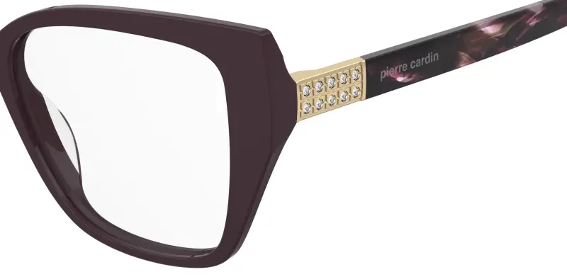 Donna Pierre Cardin P C 8551 LHF Montature da vista Acetato Bordeaux Farfalla Normale miniatura 3