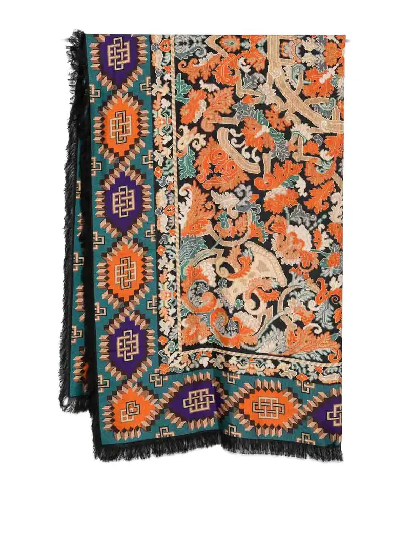 Sciarpa Di Seta Stampata Multicolore