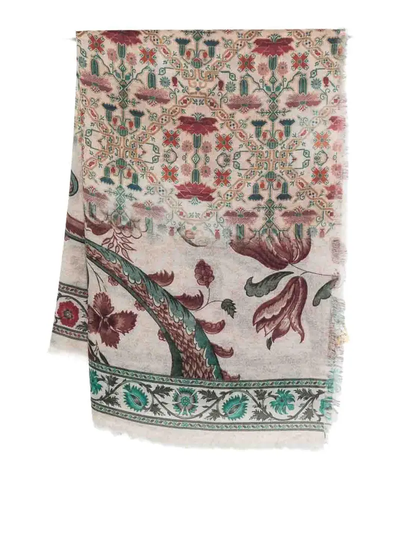 Sciarpa in cashmere stampata Multicolore