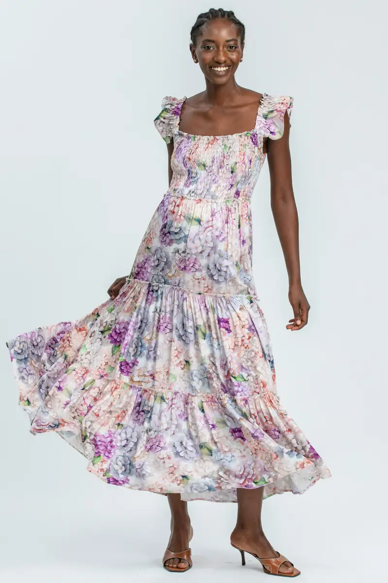 CLOÉ Q183 | Abito Premaman Lungo con Stampa