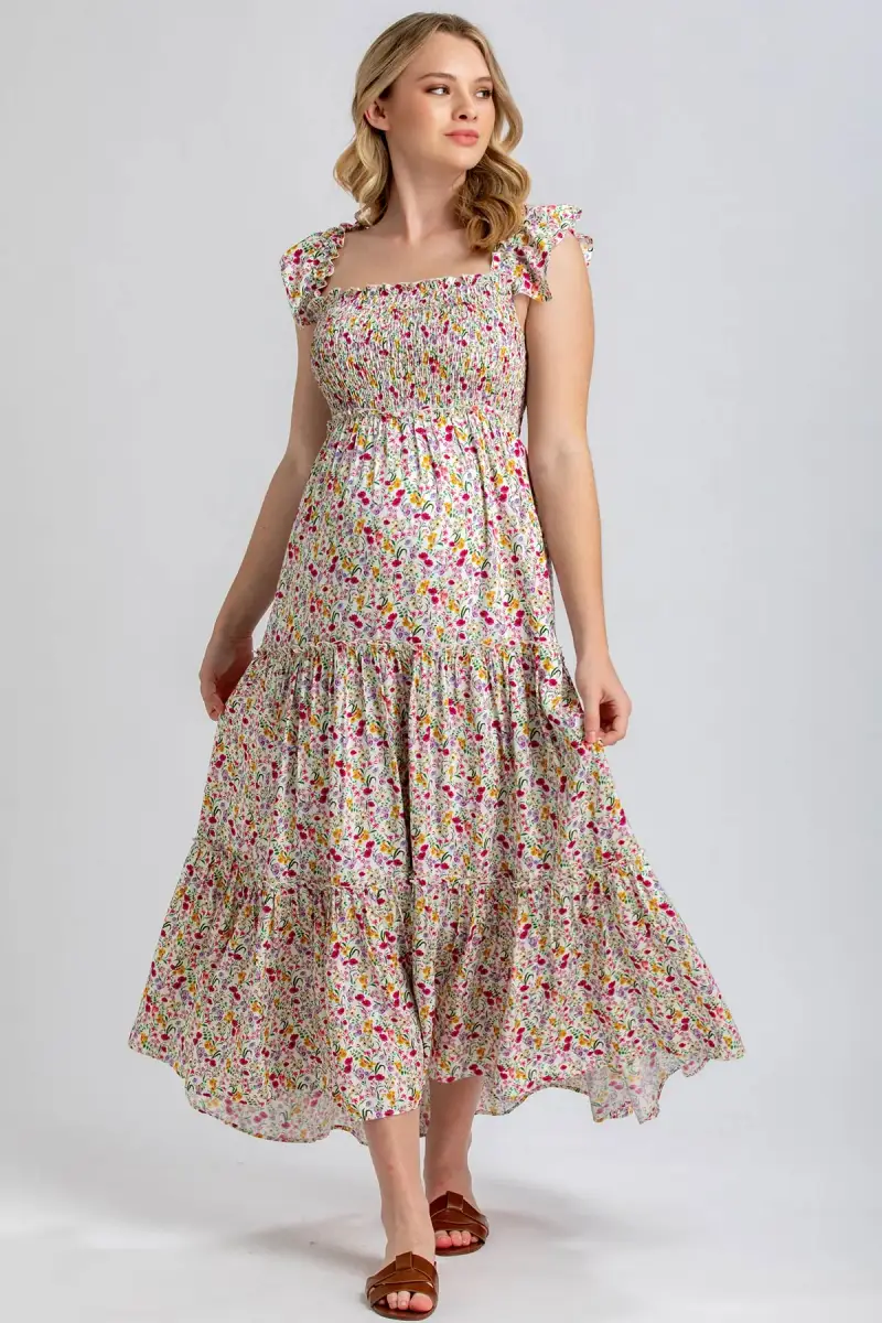 CLOÉ QA50 | Abito Premaman Lungo con Stampa