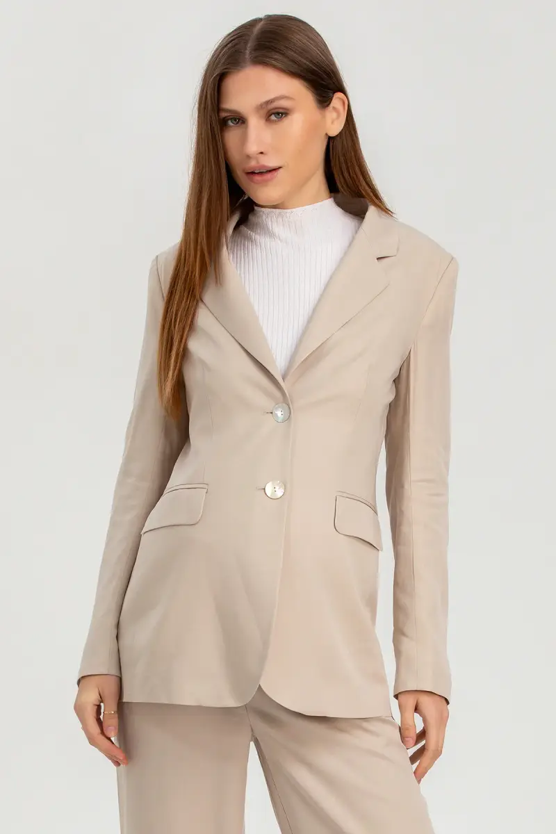 ELIANA | Giacca Premaman Ice Beige