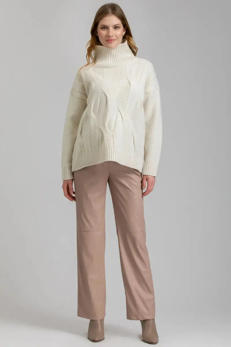 ROMEO | Pantaloni Premaman in Pelle Vegana Rosa