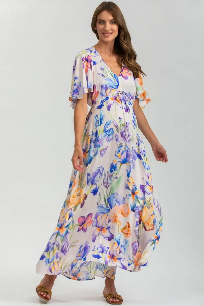 VALENTINA QA30 | Maxi Abito Premaman Stampato