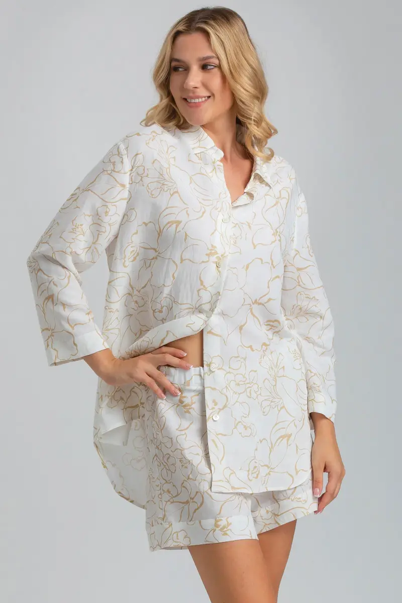 FENICE | Pantaloncini in Ramié Stampato