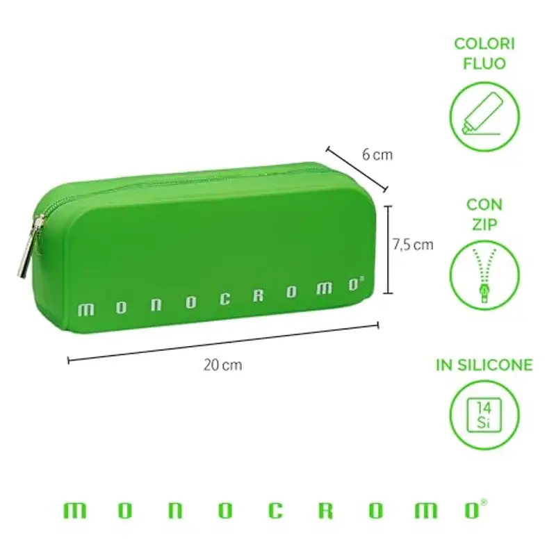 Pigna, Astuccio Bustina in morbido Silicone, Monocromo FLUO, Colore Arancio, Confezionato singolarmente miniatura 2