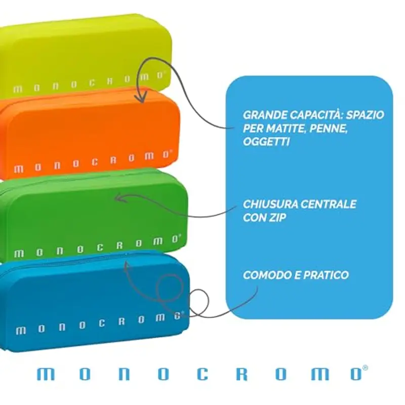 Pigna, Astuccio Bustina in morbido Silicone, Monocromo FLUO, Colore Arancio, Confezionato singolarmente miniatura 3