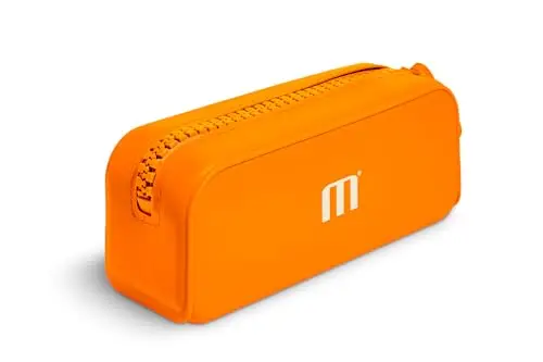 Pigna, Astuccio Bustina in morbido Silicone, Monocromo FLUO con zippona, Colore Arancio, Confezione 1 pezzo miniatura 2