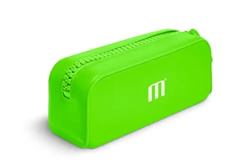 Pigna, Astuccio Bustina in morbido Silicone, Monocromo FLUO con zippona, Colore Verde, Confezione 1 pezzo miniatura 2