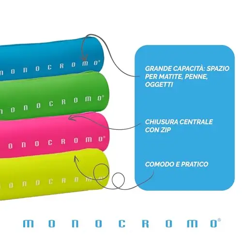 Pigna, Astuccio Tombolino di forma cilindrica in morbido Silicone, Monocromo FLUO, 20x6x6 cm., Colore Fuxia miniatura 3