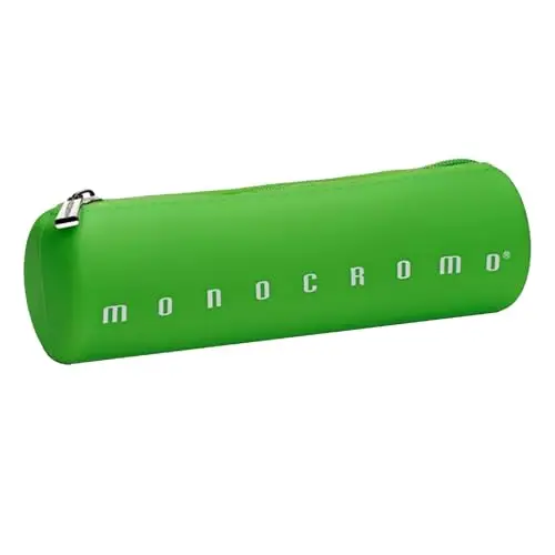 Pigna, Astuccio Tombolino di forma cilindrica in morbido Silicone, Monocromo FLUO, 20x6x6 cm., Colore Verde,