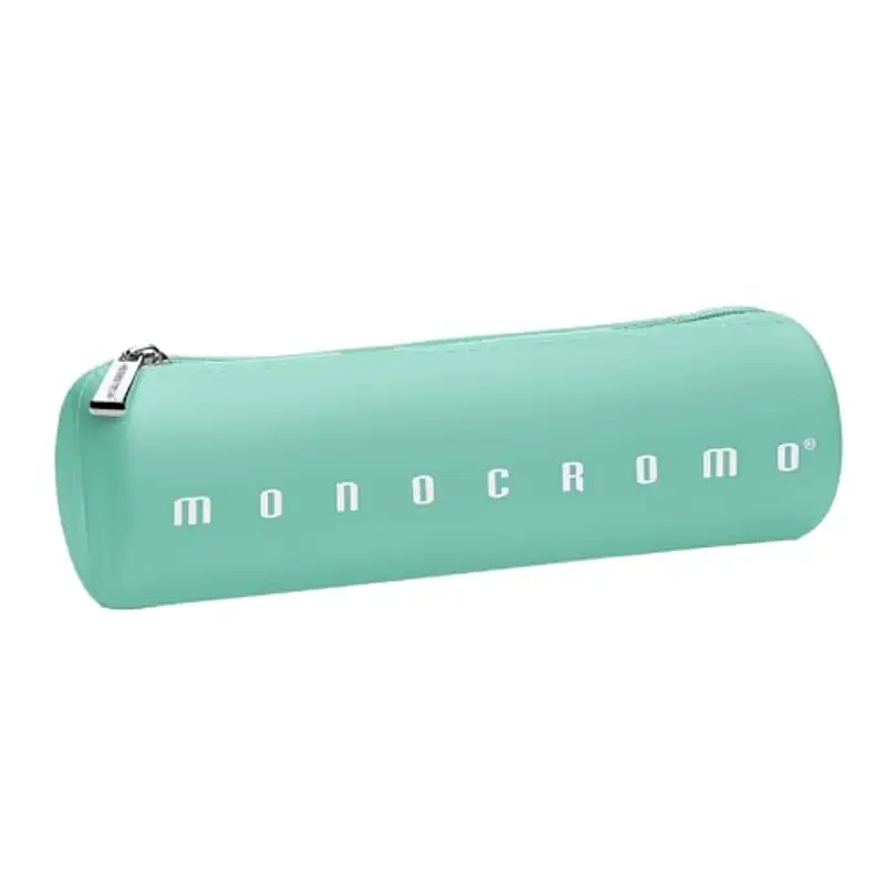 Pigna, Astuccio Tombolino di forma cilindrica in morbido Silicone, Monocromo Pastel, 20x6x6 cm., Colore Verde delicato,