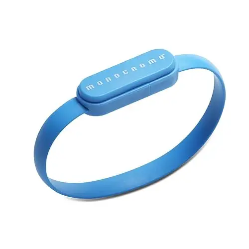 Pigna, Braccialetto MONOCROMO PATTERN, bracciale ricarica e trasmissione dato, azzurro, 1