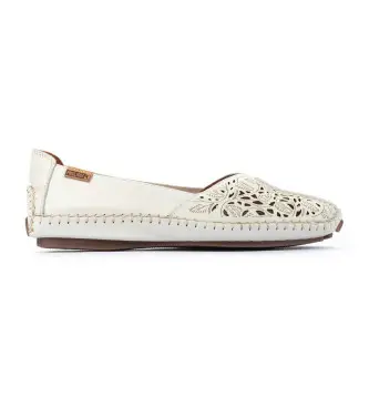 per donna 578-4976 Ballerina Jerez in pelle bianca (35), Bianco, Basso, Nessuno, Classico