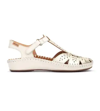 per donna 655-0841CLC1 Sandali in pelle dorata di Puerto Vallarta (36), Oro, Basso, Velcro, Casual