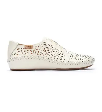 per donna 655-4783 Scarpe in pelle color bianco sporco provenienti da Puerto Vallarta (36), Basso, 1 a 3 cm, Stringhe, Casual