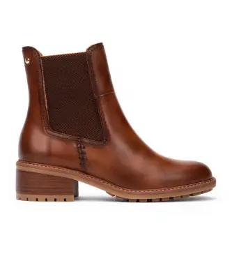 per donna W0D-8792 Stivaletti in pelle marrone Medina (36), 3 a 5cm, Cerniera, Casual