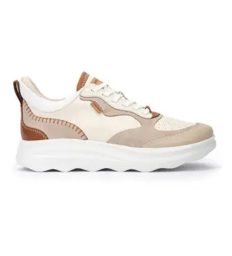 per donna W1D-6683C1 Sneakers Zahara in pelle bianca (36), Bianco, 5 a 8cm, Stringhe, Casual