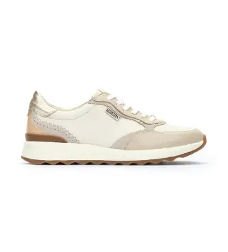 per donna W1M-6625C1 Sneakers stringate in pelle beige Reef (36), Basso, Stringhe, Casual