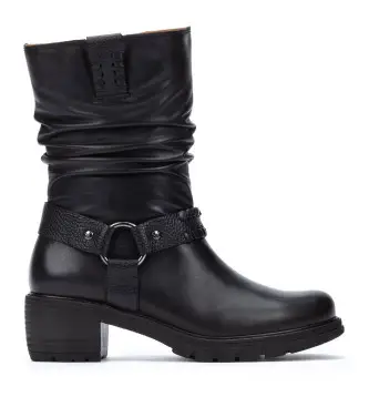 per donna W1T-9590C1 Stivali in pelle nera San Sebastian (41), Nero, 5 a 8cm, Cerniera, Casual