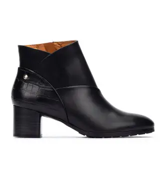 per donna W1Z-8575C1 Stivaletti in pelle nera Calafat (39), Nero, 5 a 8cm, Cerniera, Casual