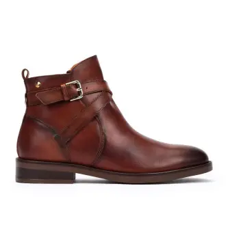 per donna W3C-8869 Stivaletti in pelle marrone di Puertollano (36), Basso, Cerniera, Casual