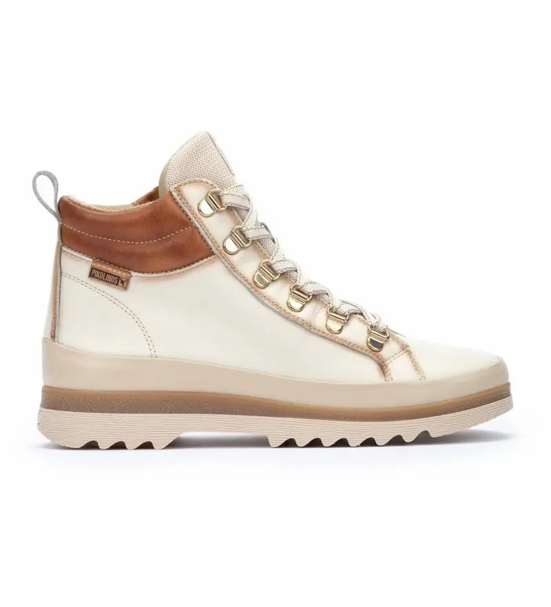 per donna W3W-8564C1 Stivaletti in pelle Vigo bianco sporco (36), 1 a 3 cm, Cerniera, Casual, All aperto