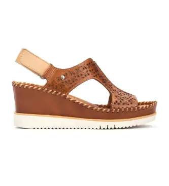 per donna W3Z-1623C1 Sandali in pelle Aguadulce marrone (36), 5 a 8cm, Velcro, Casual