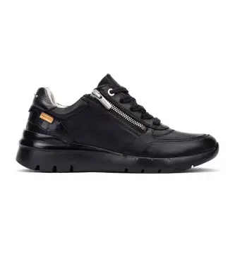 per donna W4R-6524C1 Sneakers in pelle nera Cantabria (36), Nero, 3 a 5cm, Cerniera, Casual