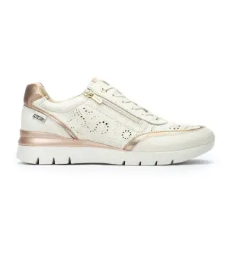 per donna W4R-6622C1 Sneakers in pelle Cantabria bianco sporco (36), 3 a 5cm, Cerniera, Casual