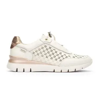 per donna W4R-6707C1 Sneakers Cantabria in pelle color bianco sporco (36), Beige, 1 a 3 cm, Stringhe, Casual
