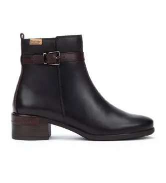 per donna W6W-8622C1 Stivaletti in pelle nera Malaga (40), Nero, 3 a 5cm, Cerniera, Casual