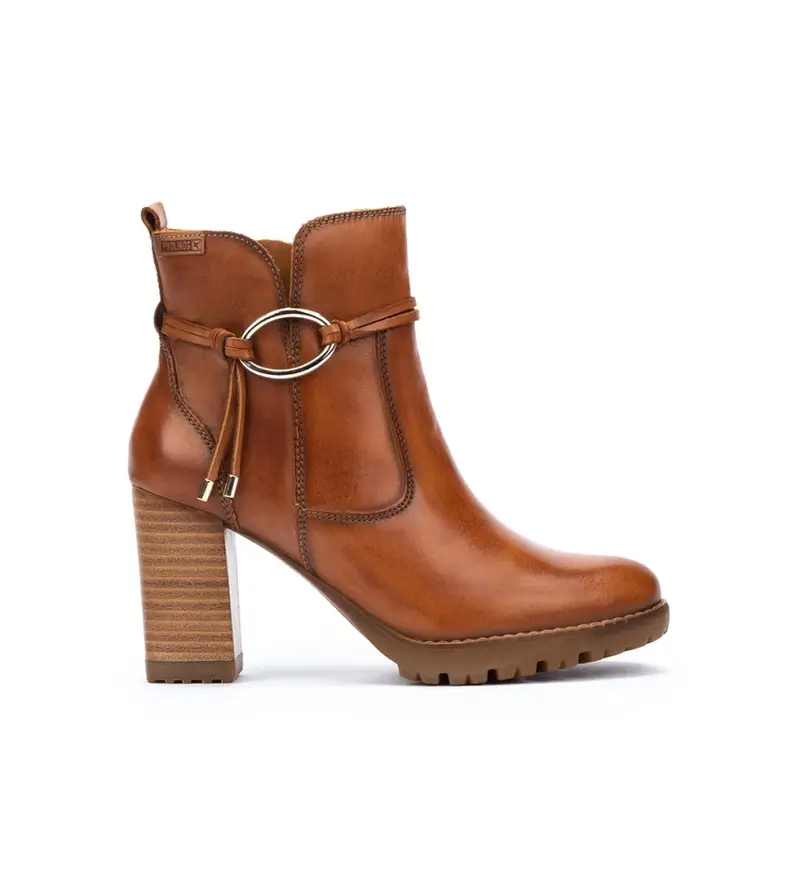 per donna W7M-8542 Stivaletti marroni in pelle Connelly -Altezza tacco 9cm- (39), Marrone, 8 a 10cm, Cerniera, Casual