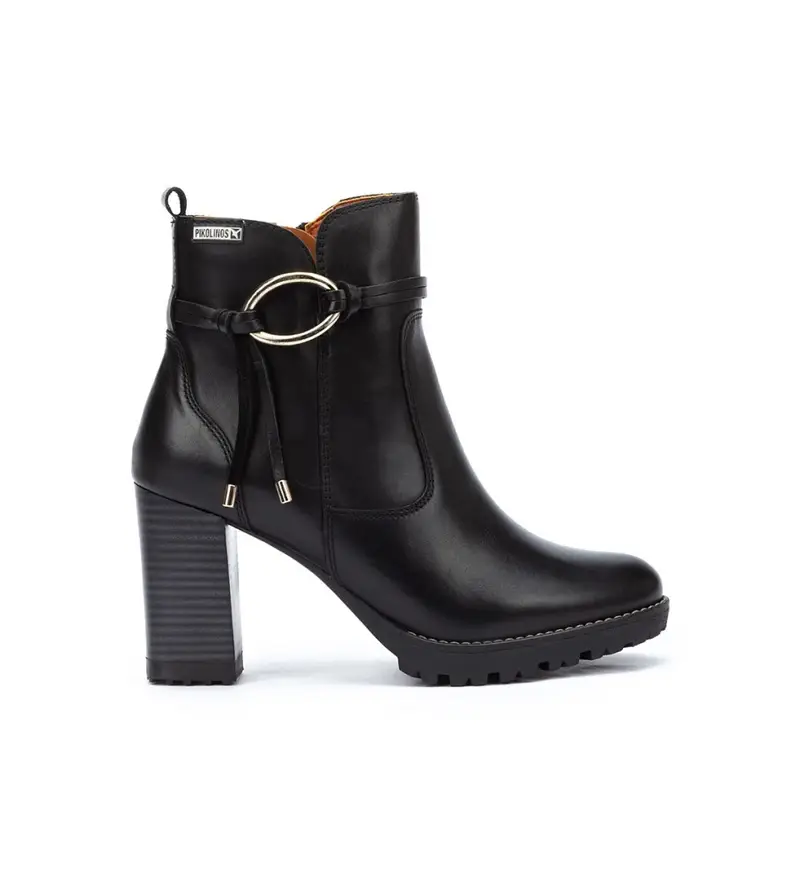 per donna W7M-8542 Stivaletti neri in pelle Connelly -Altezza tacco 9cm- (39), Nero, 8 a 10cm, Cerniera, Casual