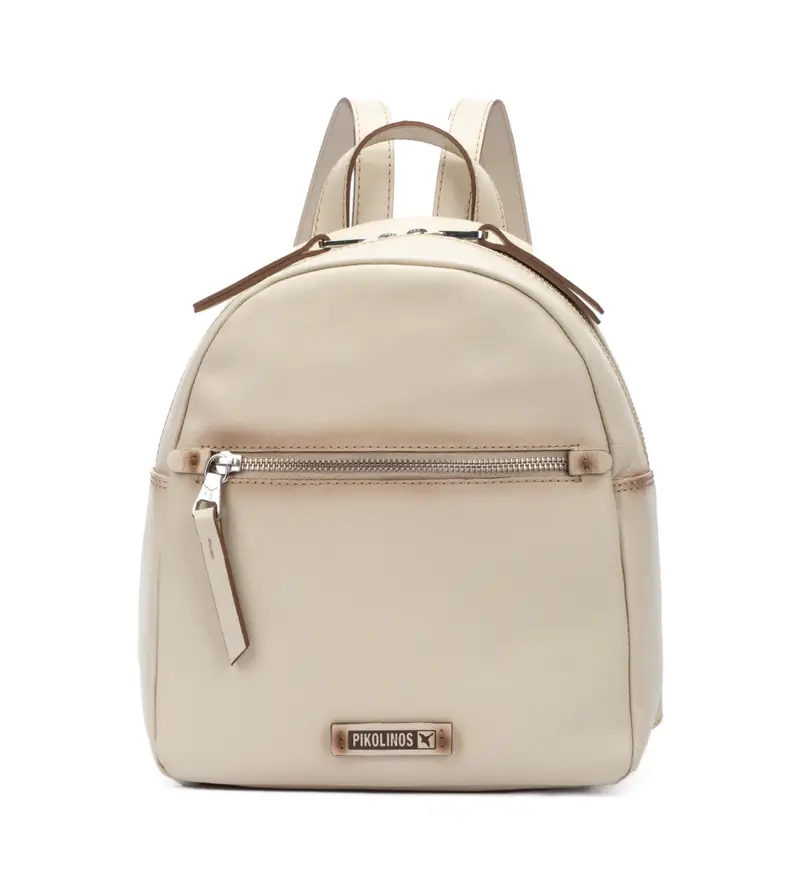 per donna WHA-777 Zaino in pelle beige Durango a doppio scomparto (OSFA), Casual