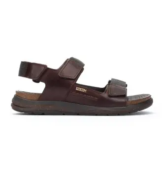 per uomo M0B-0122 Sandali in pelle marrone Nijar (40), Basso, Velcro, Casual