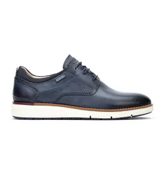 per uomo M1A-4276C1 Scarpe in pelle blu navy Manacor (40), Basso, Stringhe, Casual