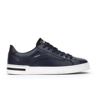 per uomo M1K-6307C1 Sneakers Xativa in pelle blu navy (40), Basso, Stringhe, Casual